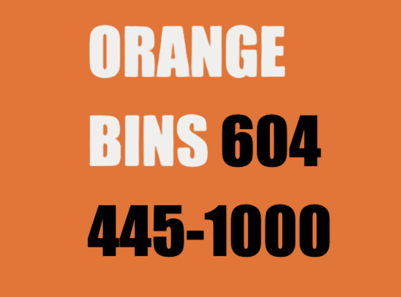 dumpster rental North Vancouver from www.orangebins.com